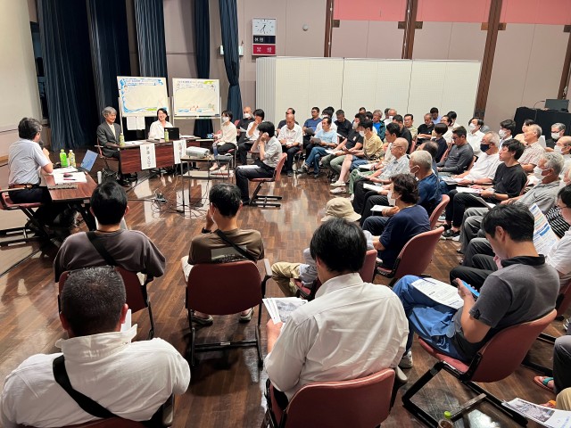 専門家と市民が事前復興について意見交換した第２回シンポジウム＝下田市民文化会館