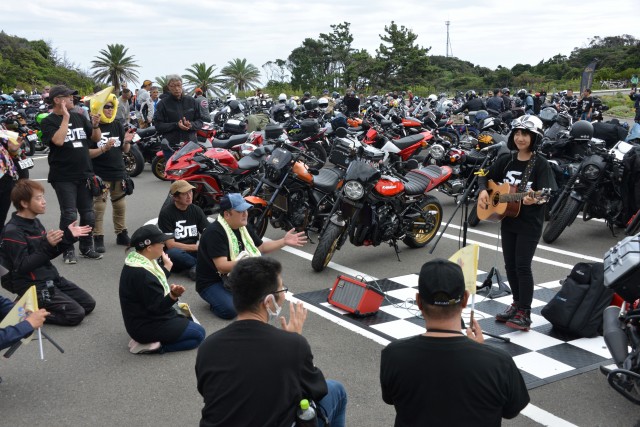 ５００台以上のバイクが集まり、ライブや交流を楽しんだＳＪＴ＝南伊豆町の石廊崎オーシャンパーク